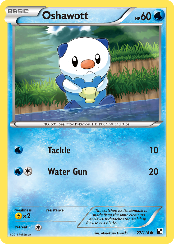 Black & White Non - Holo Oshawott #27/114
